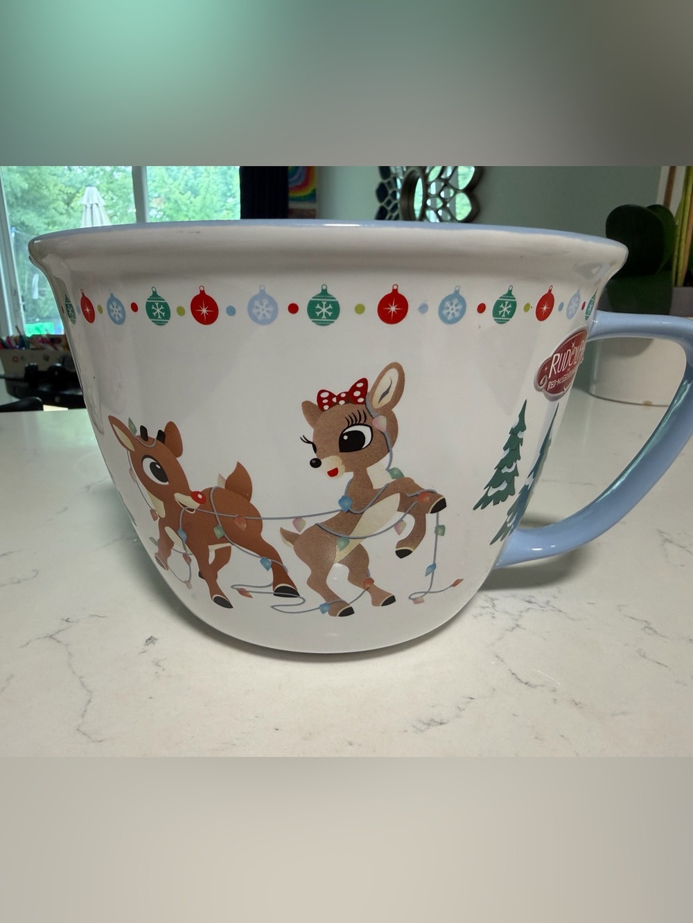 Rudolph Reindeer Holiday kitchen aid Mixing Bowl
